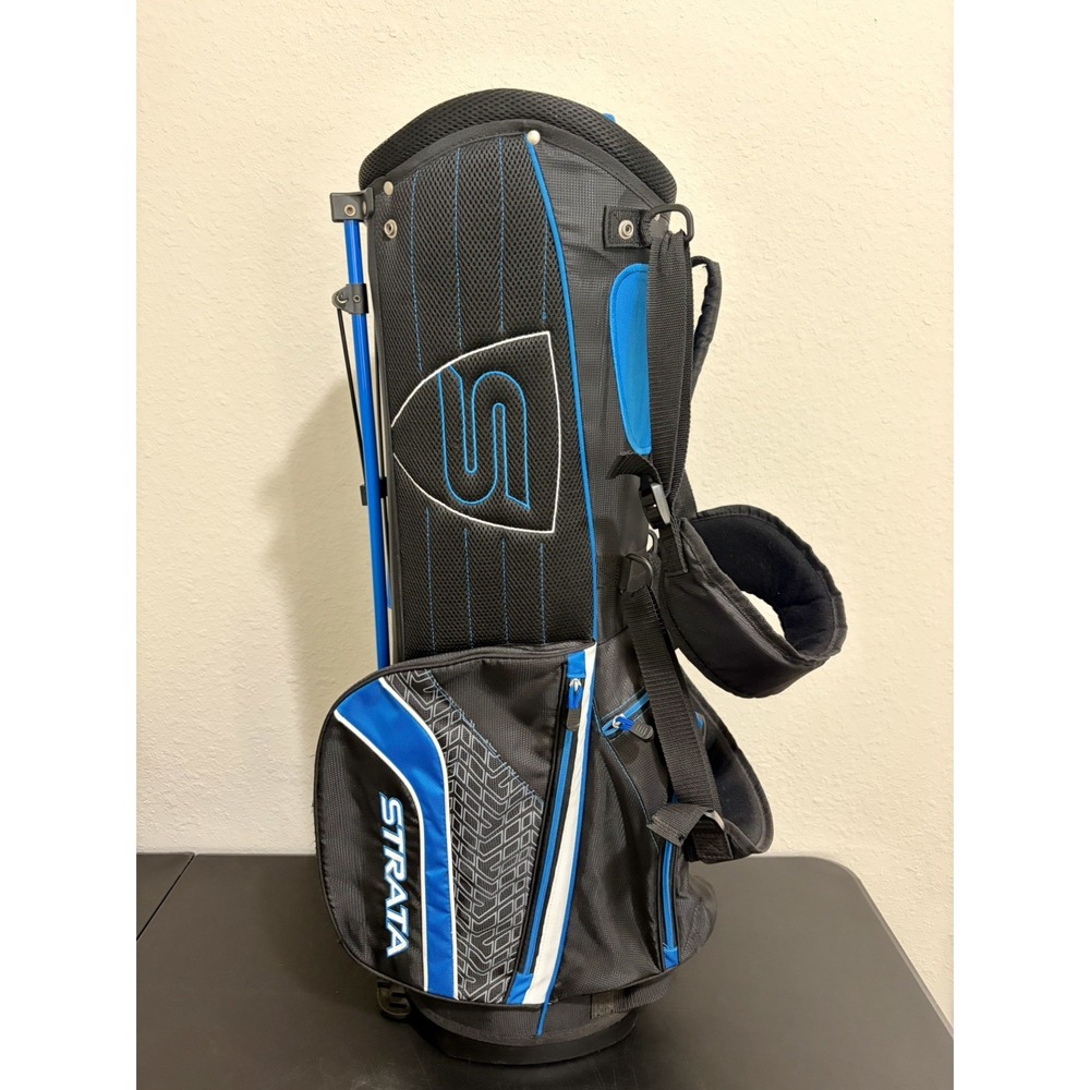 Callaway Strata Blue Golf Stand Carry Sunday Bag 7 Way Divider 5 Pocket No Cover